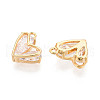 Brass Micro Pave Cubic Zirconia Charms KK-N263-59G-2