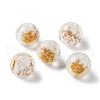 Handmade Gold & Silver Foil Lampwork Beads GLAA-G107-07A-14-2