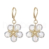 Glass Seed Beads Flower Leverback Earrings EJEW-MZ00427-01-2