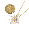 Glass Seed Beads Beaded Star Pendant Necklaces NJEW-MZ00088-02-3