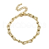 304 Stainless Steel Bowknot Link Chain Bracelets for Men Women BJEW-G725-04G-4