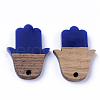 Resin & Walnut Wood Pendants RESI-N025-011A-B02-2