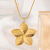 Flower Stainless Steel Pendant Necklaces for Women ZP5459-2-2