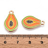 Fruit Alloy Enamel Pendants ENAM-T022-32C-3