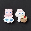 Opaque Resin Cabochons RESI-G031-21-3