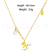 Fashionable Women's Stainless Steel Clear Cubic Zirconia & Imtation Pearl Horse Pendant Necklaces JV5056-4
