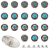 AHADERMAKER 18Sets 3 Style Alloy Buttons BUTT-GA0001-01-1