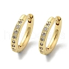 Brass Micro Pave Clear Cubic Zirconia Hoop Earrings EJEW-D311-145G-4