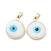 Handmade Evil Eye Lampwork Pendants LAMP-F031-02G-03-1