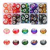 70Pcs 10 Colors Transparent Resin European Beads RPDL-YW0001-05-1