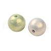 UV Plating & Spray Painted Opaque Acrylic Beads OACR-G047-01-2
