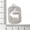 Non-Tarnish Hollow 304 Stainless Steel Pendants STAS-C086-04D-P-3