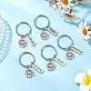 Tibetan Style Alloy Keychains KEYC-JKC01208-1