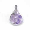 Natural & Synthetic Mixed Stone/Shell Pendants STAS-T043-02-2