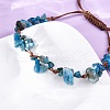 Adjustable Natural Apatite Braided Bead Bracelets for Women BJEW-U035-02N-2