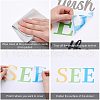 Rectangle with Word PVC Wall Stickers DIY-WH0228-128-6