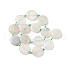 Natural Striped Agate/Banded Agate Coin Beads Strands G-NH0040-01A-4