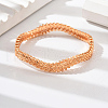 Middle Eastern Style Leaf Brass Bangles for Women QP3083-5