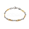 201 Stainless Steel Link Chain Bracelets BJEW-B078-120GP-1