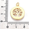 Brass Micro Pave Clear Cubic Zirconia Pendants KK-N268-76G-3