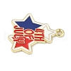Independence Day Alloy Enamel Pandants FIND-M083-05D-G-2