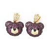 Brass Micro Pave Cubic Zirconia Pendant KK-H441-01A-G-2