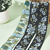 7M Ethnic Style Embroidery Polyester Ribbons OCOR-WH0093-16-4