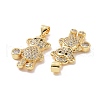 Brass Micro Pave Cubic Zirconia Pendants ZIRC-I063-13G-3
