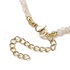 Glass Beads with Shell Heart  Necklaces NJEW-JN04681-03-5
