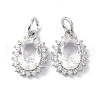 Brass Cubic Zirconia Charms ZIRC-C022-14P-1