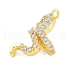 Brass Micro Pave Cubic Zirconia Charms KK-A240-17G-2