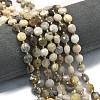 Natural Bamboo Leaf Agate Beads Strands G-C116-A34-02-1
