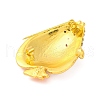 Zinc Alloy Crystal Rhinestone Resin Fish Brooch JEWB-U010-01G-02-2