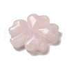 Natural Rose Quartz Carved Clover Figurines Statues for Home Office Tabletop Feng Shui Ornament DJEW-G044-01A-3