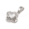 Brass Micro Pave Cubic Zirconia Pendants KK-U041-02P-02-2