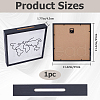 Square Wood Wall Mounted Stamp Storage Boxes with Clear Acrylic Window CON-WH20005-02A-2