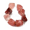 Raw Rough Cherry Quartz Glass Beads Strands G-Z087-B08-3