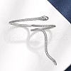 Snake Brass Micro Pave Cubic Zirconia Cuff Rings FS-WG5D2E3-10-1
