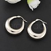 Non-Tarnish 304 Stainless Steel Chunky Hoop Earrings for Women EJEW-F280-06E-P-5