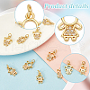 AHADERMAKER 10Pcs 2 Styles Brass Micro Pave Cubic Zirconia Charms KK-GA0001-55-3