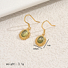 Vintage S925 Sterling Silver Cubic Zirconia Oval Dangle Earrings XS5211-2