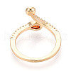 Brass Micro Pave Cubic Zirconia Ring Settings KK-T076-08G-3