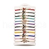 12Pcs 12 Colors Polyester Bracelets BJEW-P340-12B-G-1