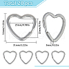 SUNNYCLUE 20Pcs 304 Stainless Steel Split Key Rings STAS-SC0009-03-2