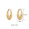 Real 18K Gold Plated 304 Stainless Steel Hoop Earrings GU2776-2-2