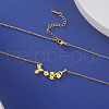 304 Stainless Steel Pendant Necklaces NJEW-H010-01G-6