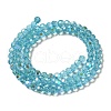 Electroplate Transparent Glass Beads Strands EGLA-A035-T4mm-L08-2