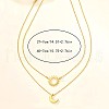 2Pcs Sun & Moon Alloy Pendant Necklaces FS-WGC7774-01-6