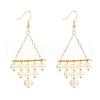Vintage Glass Pearl Dangle Earrings for Girl Women Gift EJEW-TA00007-1