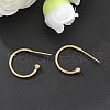 304 Stainless Steel C-shaped Hoop Circle Ball Stud Earrings X-STAS-K204-04G-8